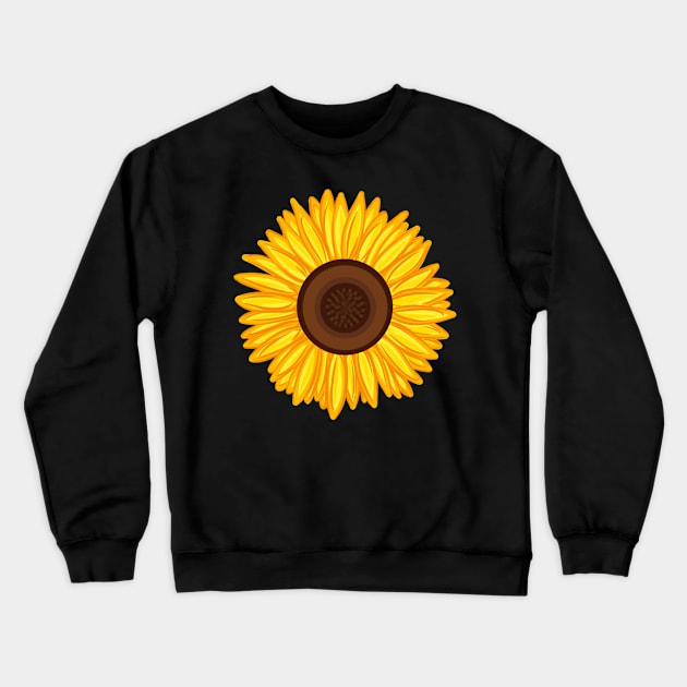 Sunny Sunflower Crewneck Sweatshirt by izzyfaye